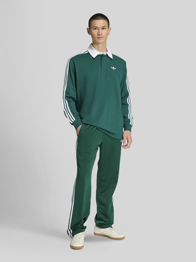 adidas Originals Relaxed Fit Rugbyshirt aus reiner Baumwolle Gruen 1