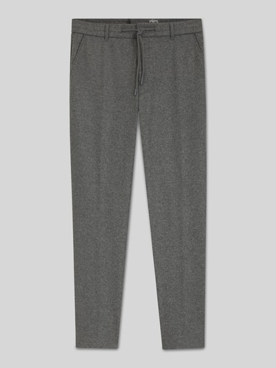 BOSS Tapered Stoffhose mit Woll-Anteil Modell 'PERIN' Hellgrau 2