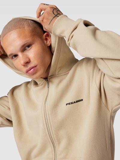 Pegador Oversized Sweatjacke mit Kapuze Modell 'Colne' Beige 3