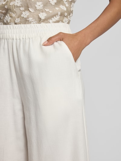 Vila Culotte aus Viskose-Baumwoll-Mix mit Leinen-Anteil Modell 'PRISILLA' Weiss 3