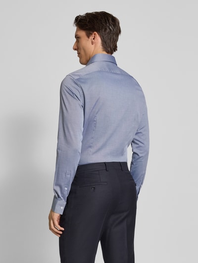 CK Calvin Klein Slim fit zakelijk overhemd met logostitching, model 'Harrison' Koningsblauw - 5
