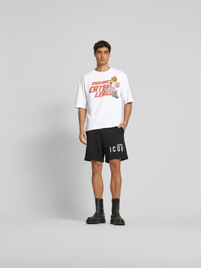 Dsquared2 Loose Fit T-Shirt aus reiner Baumwolle Weiss 1