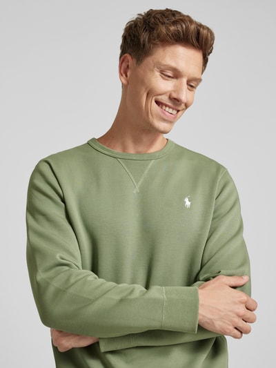 Polo Ralph Lauren Sweatshirt mit Label-Stitching Oliv 3