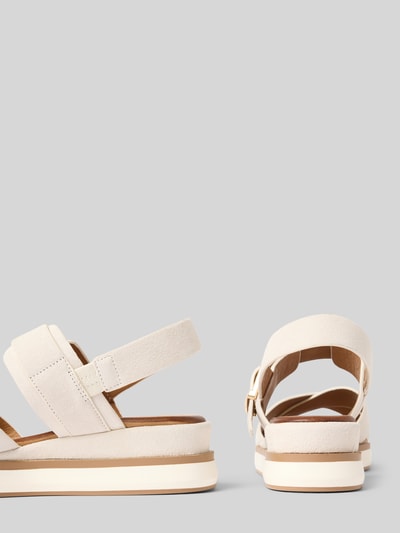 INUOVO Sandalette aus Leder mit glatter Sohle Offwhite 2