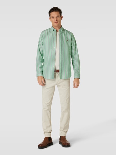 Polo Ralph Lauren Slim fit vrijetijdsoverhemd met streepmotief Groen - 1