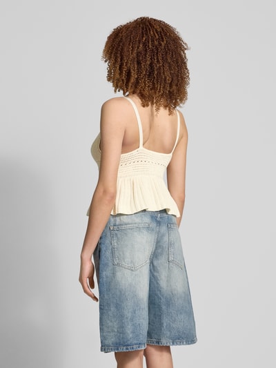 Review Trägertop mit ausgestellter Rockpartie Offwhite 5