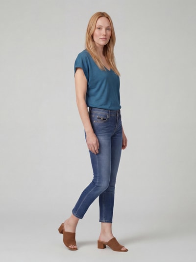 CAMBIO Slim Fit Jeans aus Baumwoll-Mix Modell 'PIPER' Blau 1