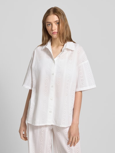 Review Overhemdblouse met knoopsluiting Wit - 4