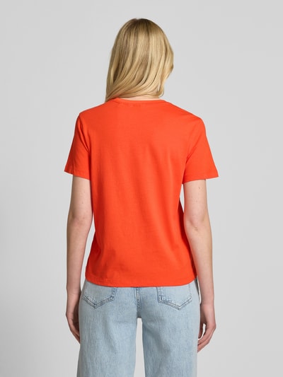 Gant T-Shirt mit Label-Print Koralle 5