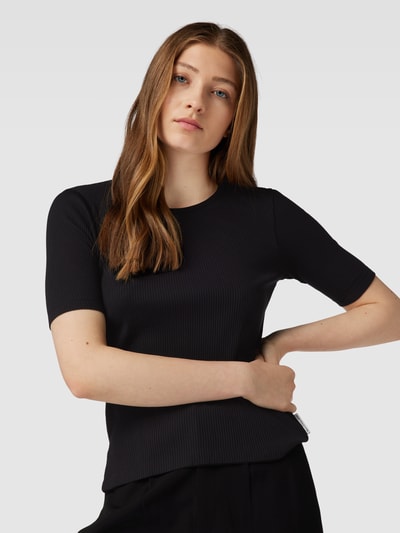 Marc O'Polo Denim T-Shirt mit Ripp-Optik Black 3