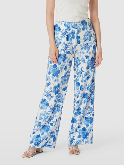 Mango Stoffhose mit Allover-Print Modell 'MILOS' Blau 4