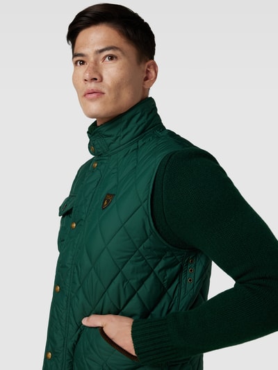 Polo Ralph Lauren Bodywarmer met labelpatch, model 'BEATON' Donkergroen - 3