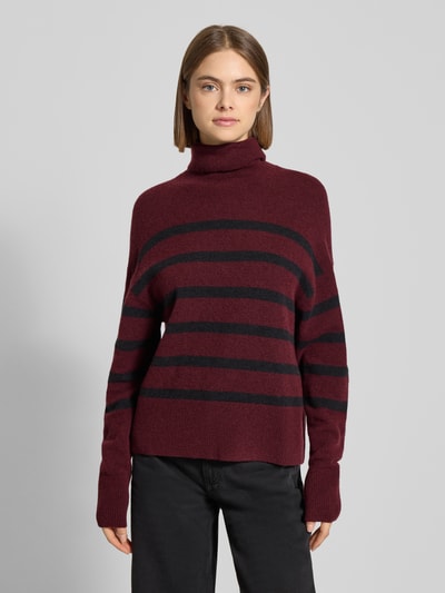 Marc O'Polo Denim Regular fit coltrui van scheerwolmix Bordeaux - 4