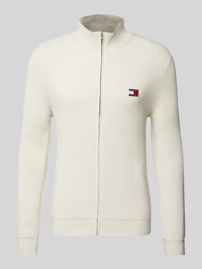 Tommy Jeans Slim fit gebreid jack met labelpatch Beige - 2