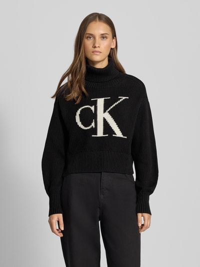 Calvin Klein Jeans Strickpullover mit Rollkragen Black 4