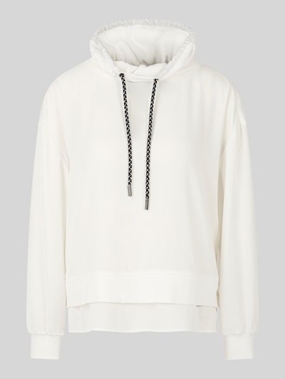 Marc Cain Langarmshirt mit gerafftem Stehkragen Offwhite 2
