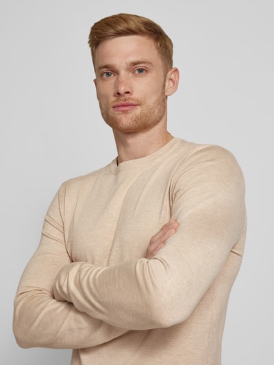 MCNEAL Pullover in Strick-Optik Beige Melange 3