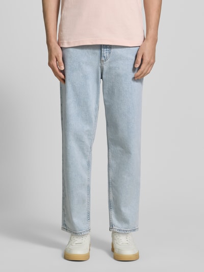 BOSS Orange Straight Leg Jeans mit 5-Pocket-Design Hellblau 4