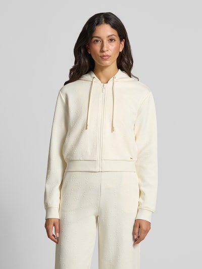 Guess Activewear Sweatjacke mit Kapuze Modell '3D PEONY' Offwhite 4