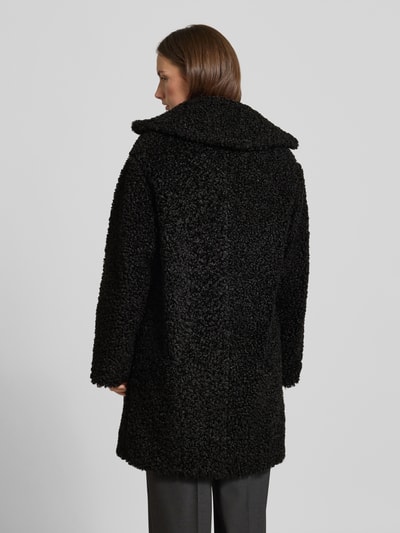 HUGO Płaszcz z futerka o kroju regular fit z wykładanym kołnierzem model ‘MIMINA-1’ Czarny 5