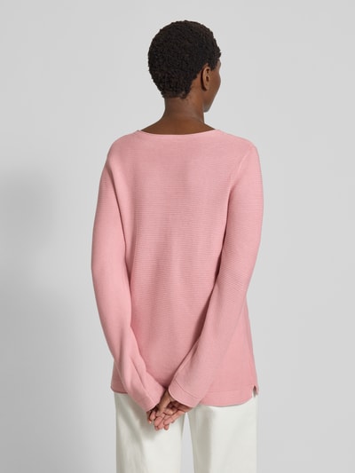 Tom Tailor Regular Fit Pullover aus reiner Baumwolle Pink 5