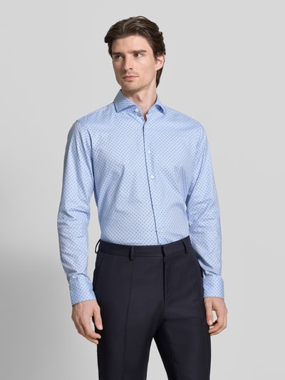 BOSS Regular Fit Businesshemd aus Baumwolle mit Kentkragen Modell 'JOE' Bleu 4