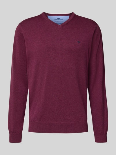 Fynch-Hatton Strickpullover mit Logo-Detail Bordeaux 2