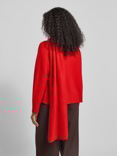 Jake*s Collection Strickpullover mit Schal Kirsche 5