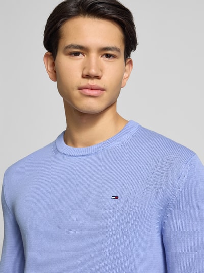 Tommy Jeans Regular fit gebreide pullover van zuiver katoen Lichtblauw - 3