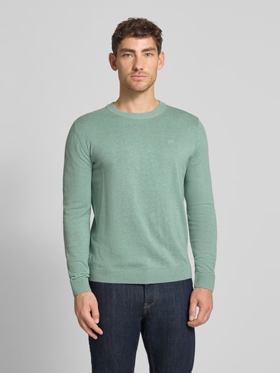 Tom Tailor Sweter z dzianiny o kroju regular fit z czystej bawełny Miętowy 4