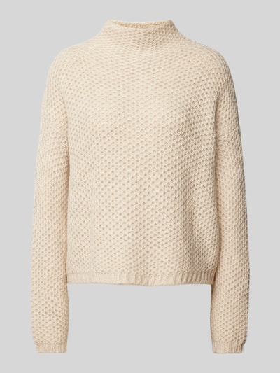 HUGO Gebreide pullover met opstaande kraag, model 'Safineynny' Ecru - 2