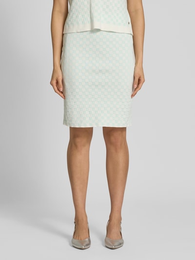 Marc Cain Knielange gebreide rok met elastische band Mintgroen - 4