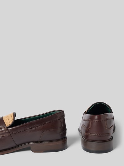 Clarks Slipper aus beschichtetem Leder Modell 'CraftJames' Dunkelbraun 2