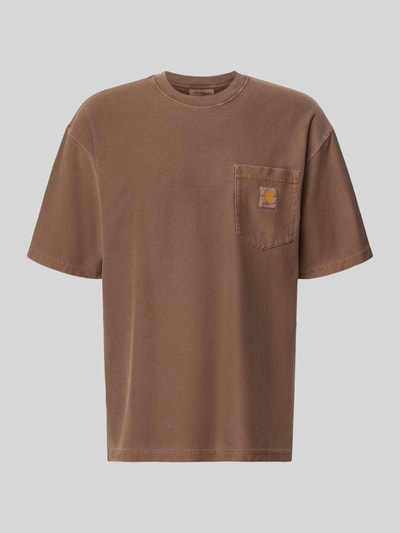 Carhartt Work In Progress Regular Fit T-Shirt aus reiner Baumwolle Modell 'Loose Pocket' Mittelbraun 1