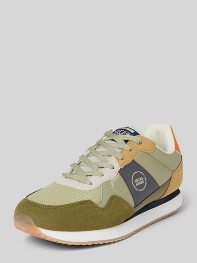 Jack & Jones Sneaker mit Kontrastbesatz Modell 'ROBIN COMBO' Oliv 1