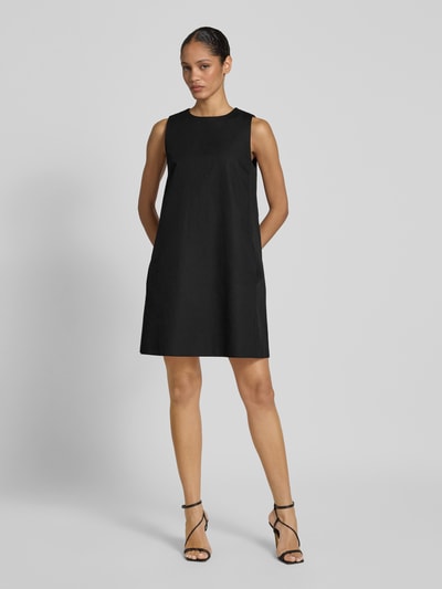 Weekend Max Mara Minikleid aus Baumwoll-Leinen-Mix Modell 'RACER' Black 1