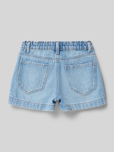 Productfoto, Wide Leg Jeansshorts aus reiner Baumwolle Modell 'COMET' van Only in light denimlook met contrastnaden, riemlussen, achterzakken, puur katoen.