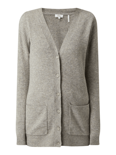 s.Oliver RED LABEL Cardigan aus Wollmischung  Taupe Melange 2