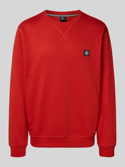 Lerros Sweatshirt mit Label-Patch Rot 2