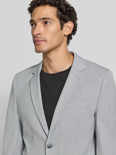 Selected Slim Fit Sakko mit 2-Knopf-Verschluss Hellgrau 3