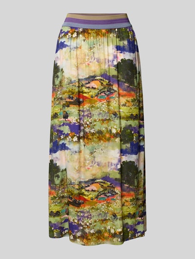 Christian Berg Woman Midirok van viscose met elastische band Paars - 2