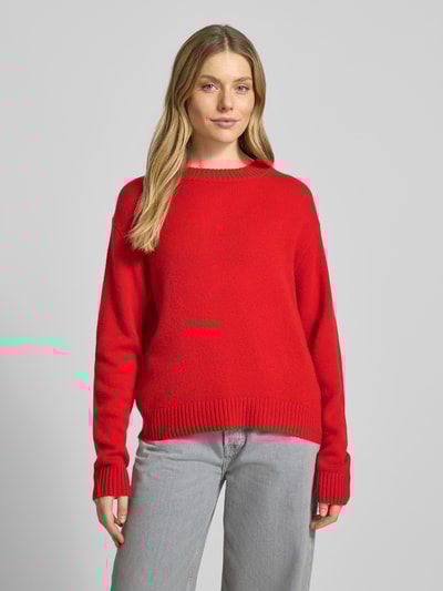 Christian Berg Woman Kasjmier pullover met ribboorden Rood - 4