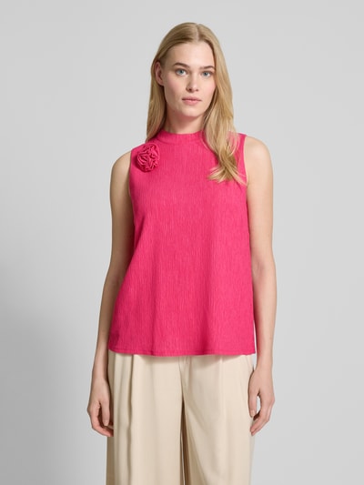 s.Oliver BLACK LABEL Regular Fit Blusentop aus Lyocell-Mix Pink 4