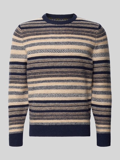 Barbour Pullover aus Wolle mit Rundhalsausschnitt Marine 1