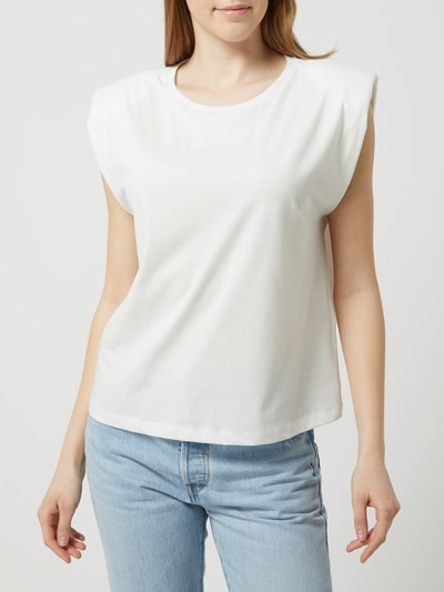 Vero Moda Top mit Baumwoll-Anteil Modell 'Evelyn' Weiss 4