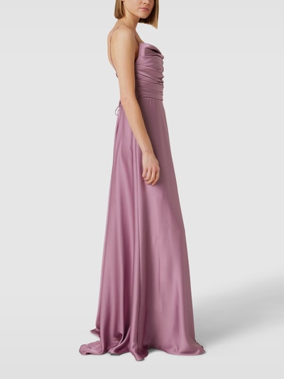 TROYDEN COLLECTION Cocktailkleid mit Wasserfall-Ausschnitt Mauve 1
