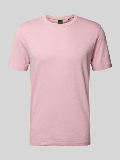 BOSS Orange Slim fit T-shirt van puur katoen, model 'TEGOOD'  Roze - 2