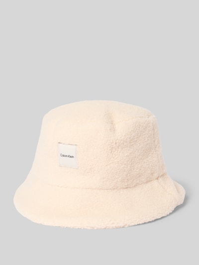CK Calvin Klein Czapka typu bucket hat z efektem bouclé Złamany biały 1