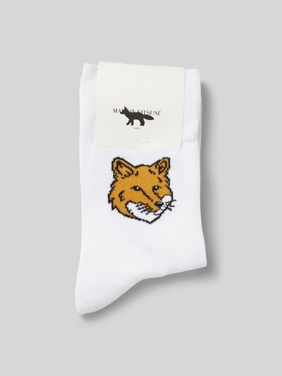 MAISON KITSUNE Socken mit Stretch-Anteil Weiss 3