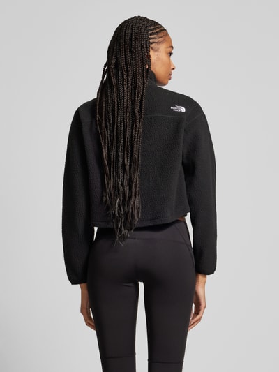 The North Face Cropped Fleecepullover mit Label-Stitching Metallic Black 5